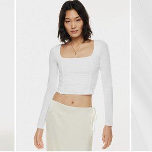 Aritzia Wilfred Lydia Top White